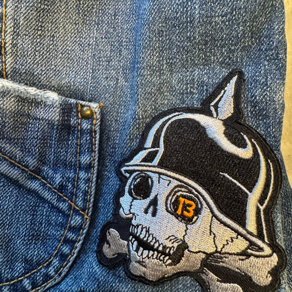Vintage denim battle vest with Motörhead back patch - Picture 9 of 15